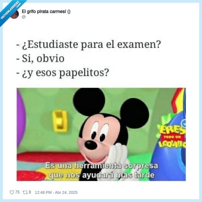 papelito,chuleta,mickey,examenes