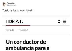 Enlace a Soy yo si fuera conductor de ambulancias, por @patuquina23