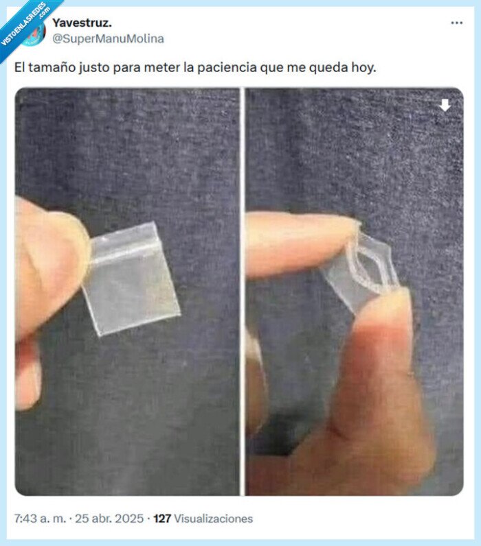 paciencia,meter,tamaño