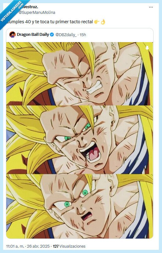 tacto,rectal,dragon ball,goku,40