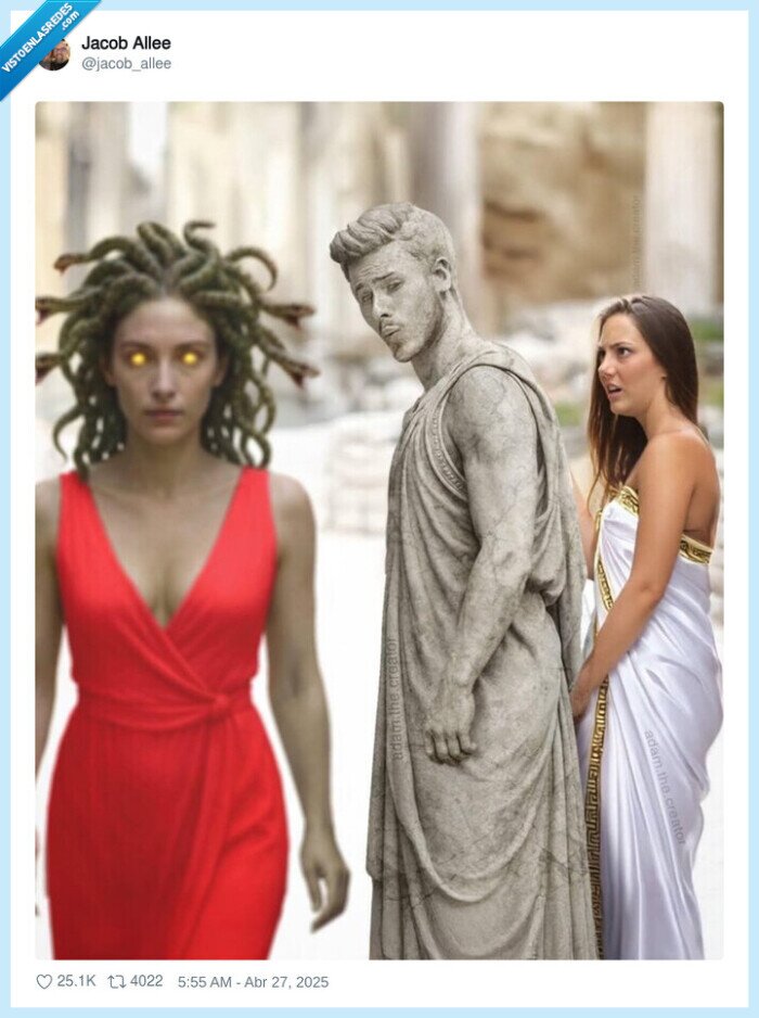 medusa,escultura,novio distraído,petrificar,grecia