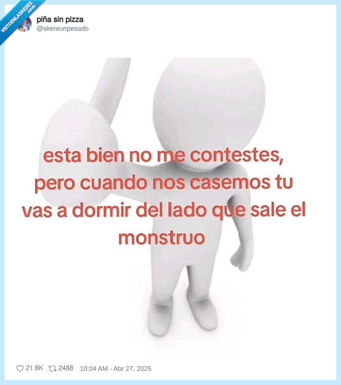 casados,dormir,lado,cama,monstruo