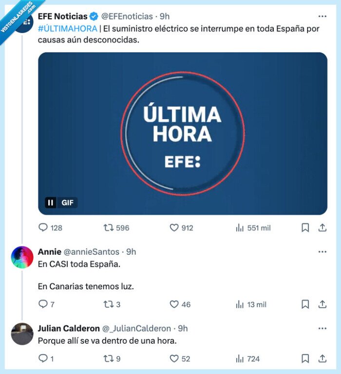 apagon,canarias,diferencia horaria