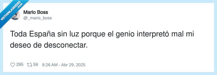 desconectar,españa,apagon,lampara,genio,deseo