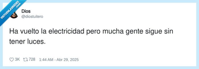 electricidad,volver,apagon,tener luces