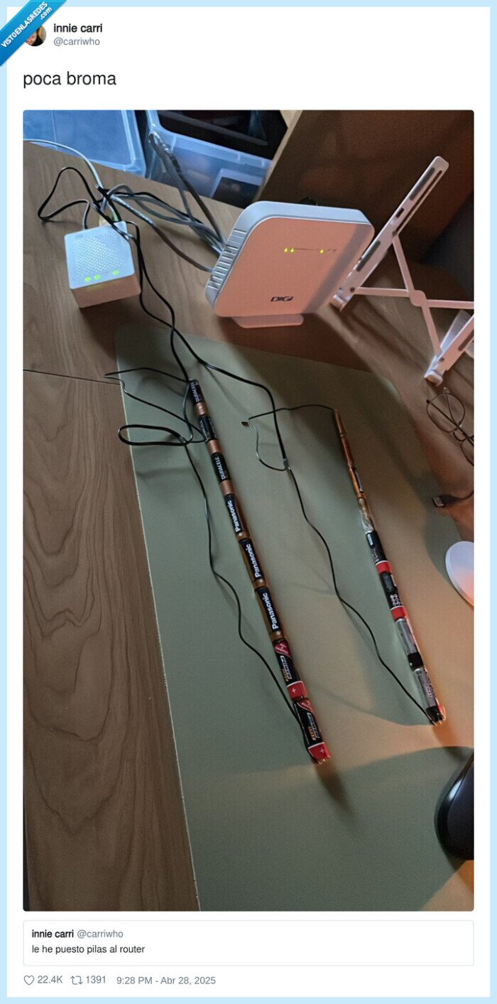 router,pilas,invento