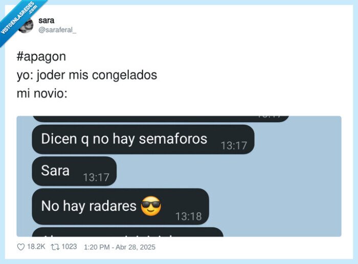 congelados,apagon,radar