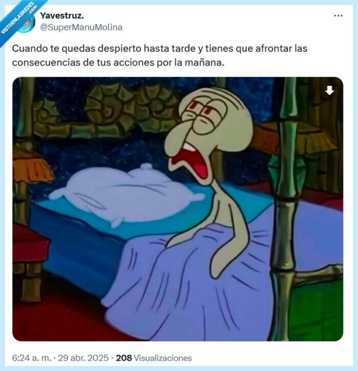 tarde,acostarse,consecuencias