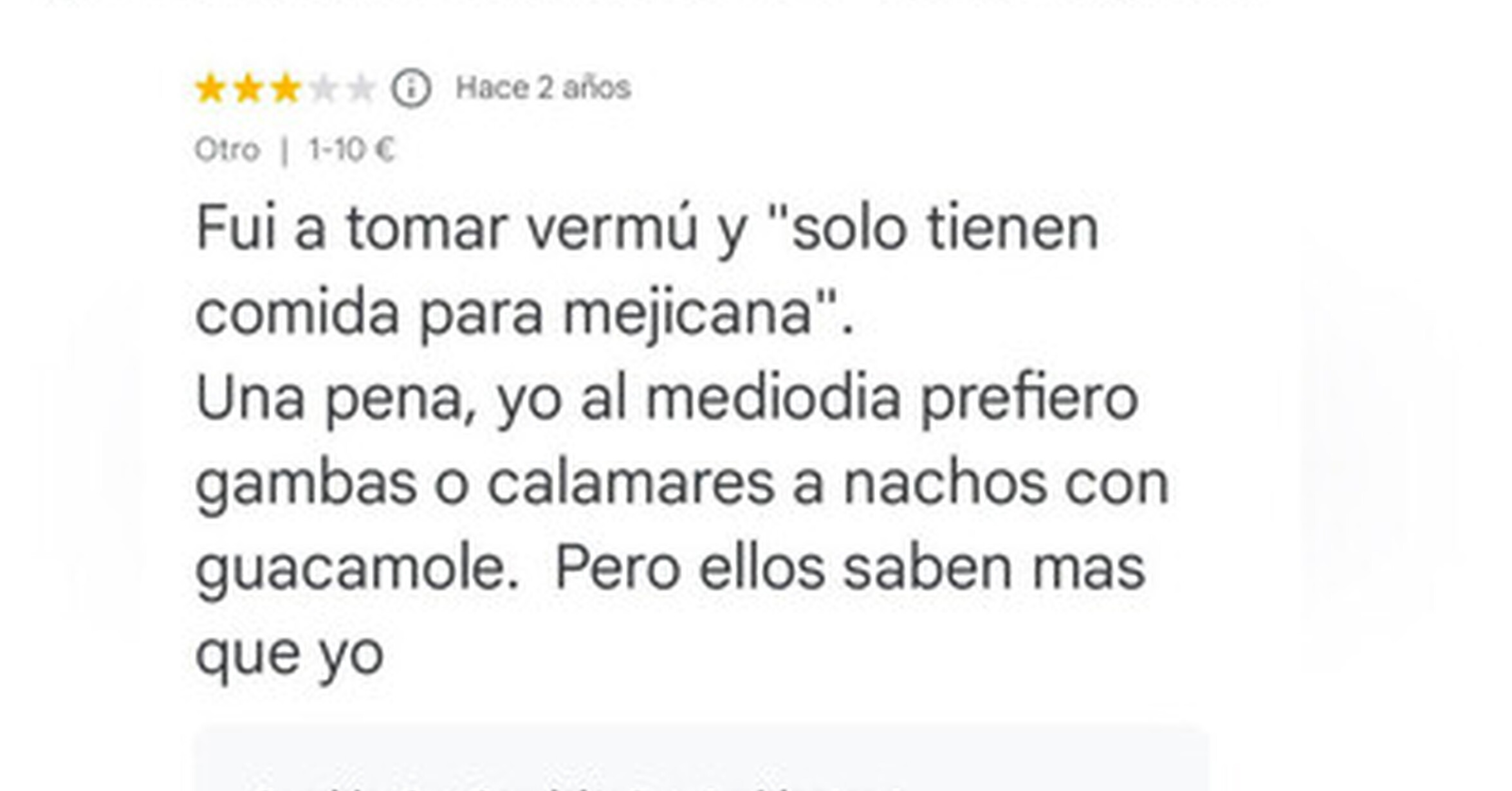 Hay gente estúpida haciendo reseñas y después está este personaje