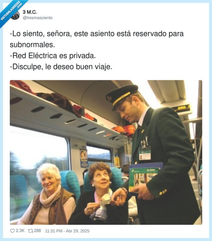 subnormales,red eléctrica,reservado,privado,publico,tren