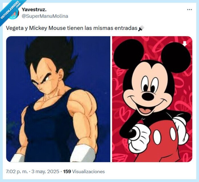 entradas,vegeta,mickey