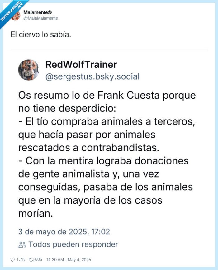 frank cuesta,estafador,ciervo,pelea