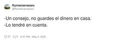 Enlace a En cuenta o bajo el colchón, por @Runnercervecero