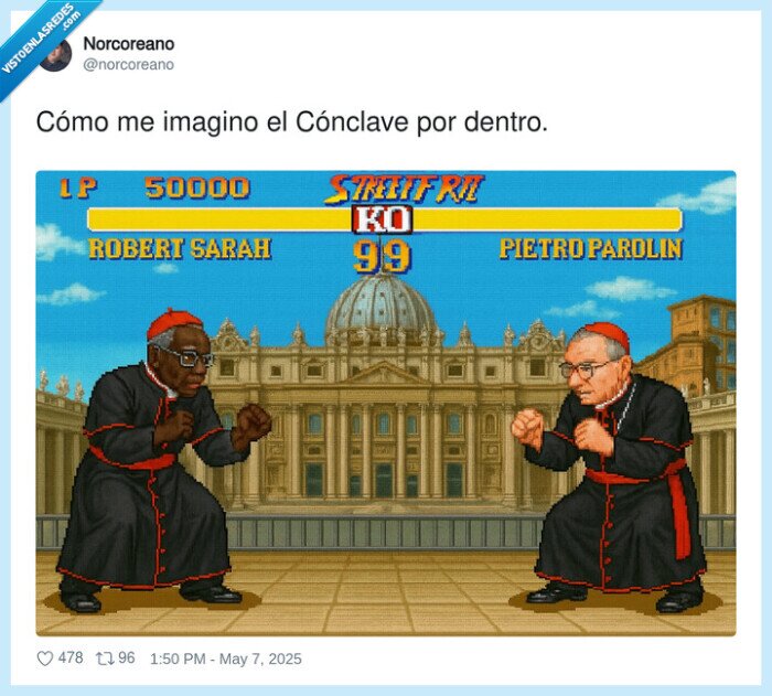 cónclave,imaginar,street fighter,papa,pietro parolin,robert sarah