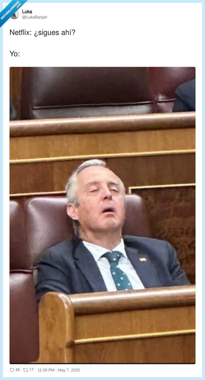 netflix,sigues ahí,politico,dormido,congreso,vox,diputado