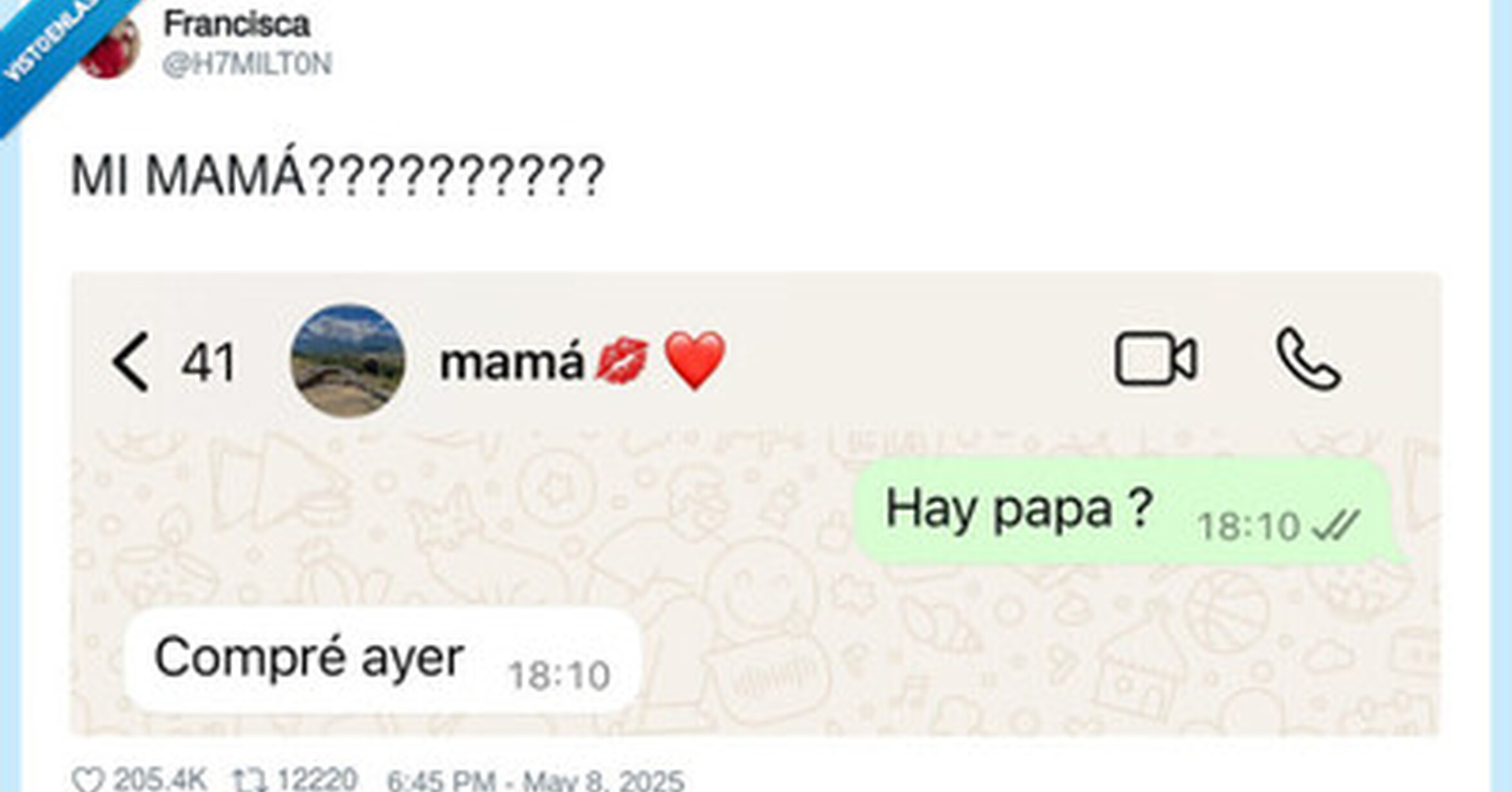 Papa con patatas, por @H7MILT0N