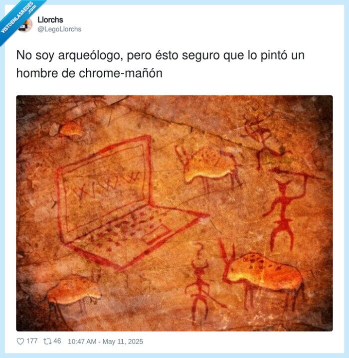 chromemañón,arqueólogo,pintura rupestre,chrome,portátil