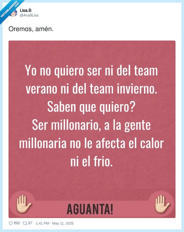 dinero,frio,calor,millonarios