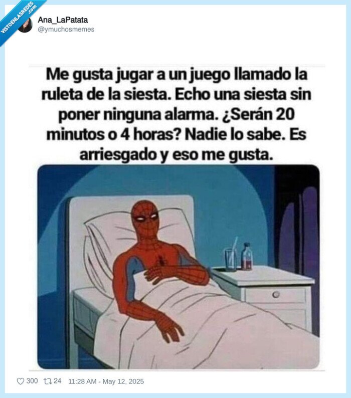spiderman,ruleta,siesta