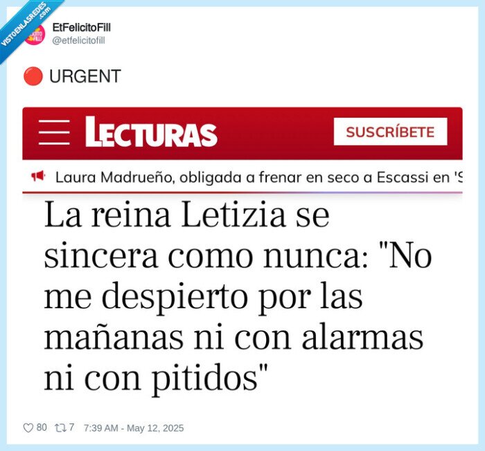 reina letizia,despertar,despertador,mañanas
