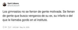 Enlace a Gimnasios llenos de gente muy resentida, por @SantiLiebanaR
