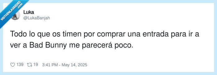 entrada,comprar,bad bunny,timo