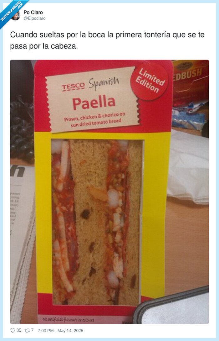 paella,sandwich,tesco
