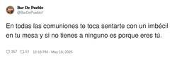 Enlace a Quien dice comuniones, dice bodas, por @BarDePueblo1