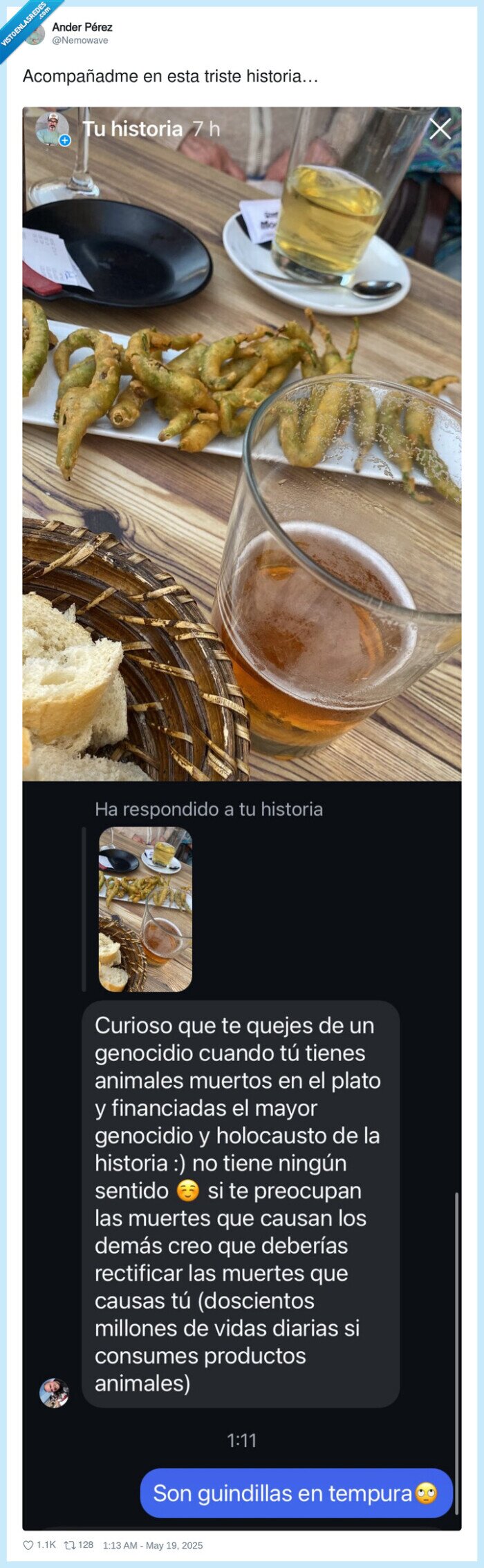 vegano,genocidio,tempura,guindillas