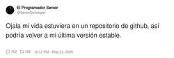 Enlace a Hay que remontarse muchos años atrás, por @5eniorDeveloper
