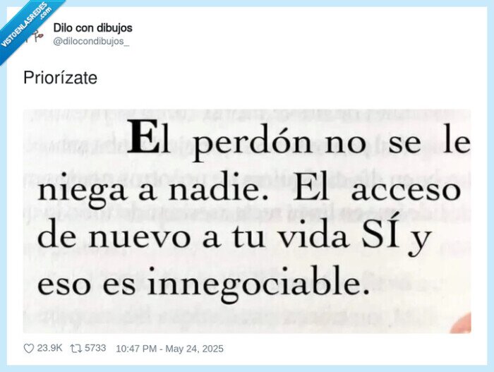 priorízate,perdon,negar,innegociable