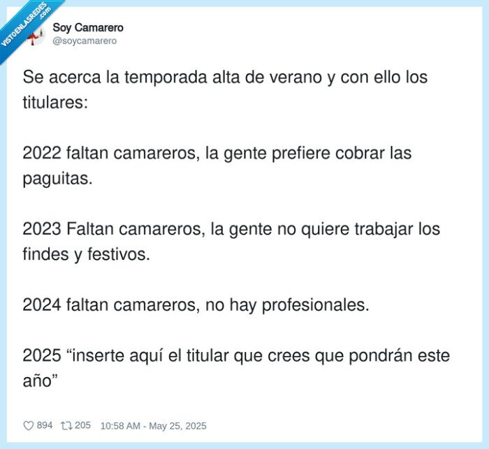 profesionales,camareros,titulares,temporada,restaurantes,verano