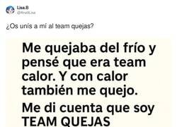 Enlace a Team quejas desde siempre, por @Ana9Lisa
