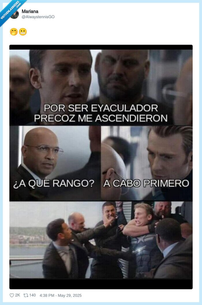 capitan america,cabo primero,rango,precoz