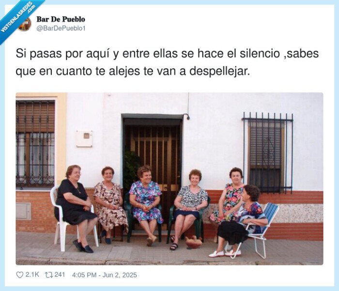 despellejar,silencio,marujas,sillas,calle