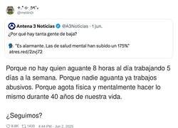 Enlace a ¿Por qué hay tanta gente de baja?, por @met4n0i