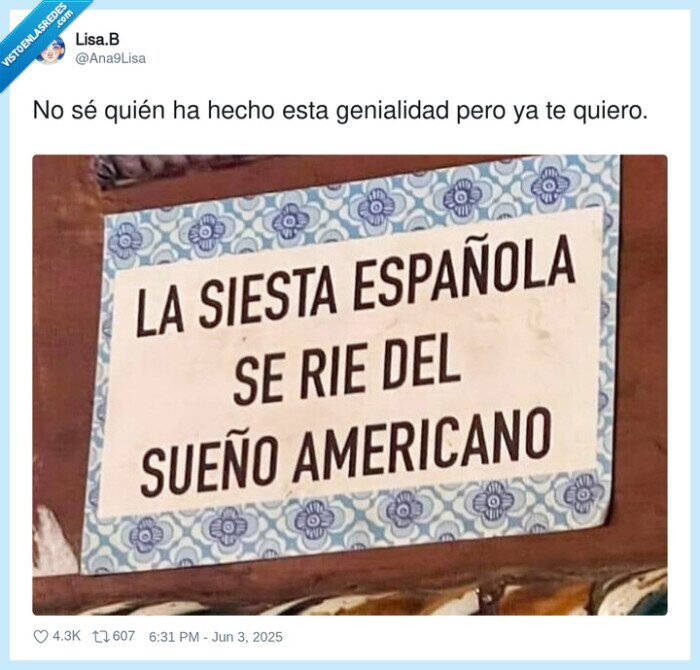 genialidad,siesta española,sueño americano