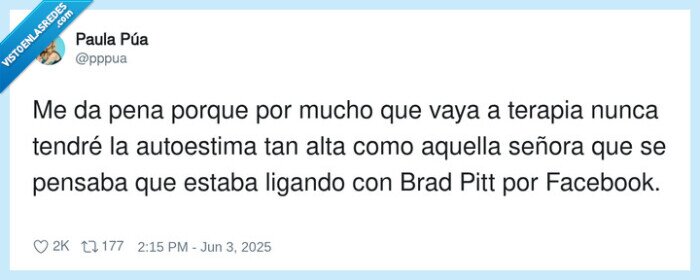 autoestima,facebook,señora,ligar,terapia,brad pitt