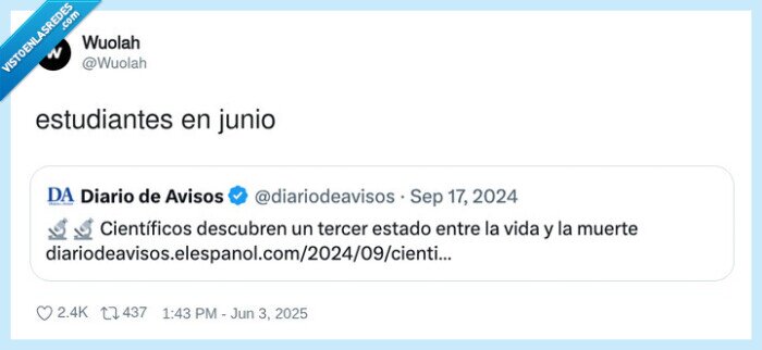 estudiantes,junio,examenes,estado,vida,muerte