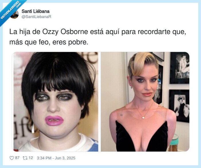 ozzy osborne,fea,arreglo,hija