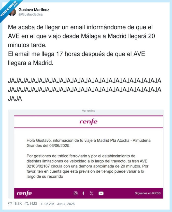 renfe,email,retraso,tren