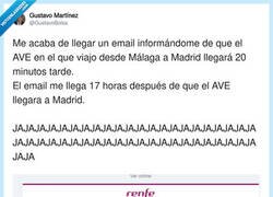 Enlace a Los emails de renfe llegan incluso con más retraso que sus trenes