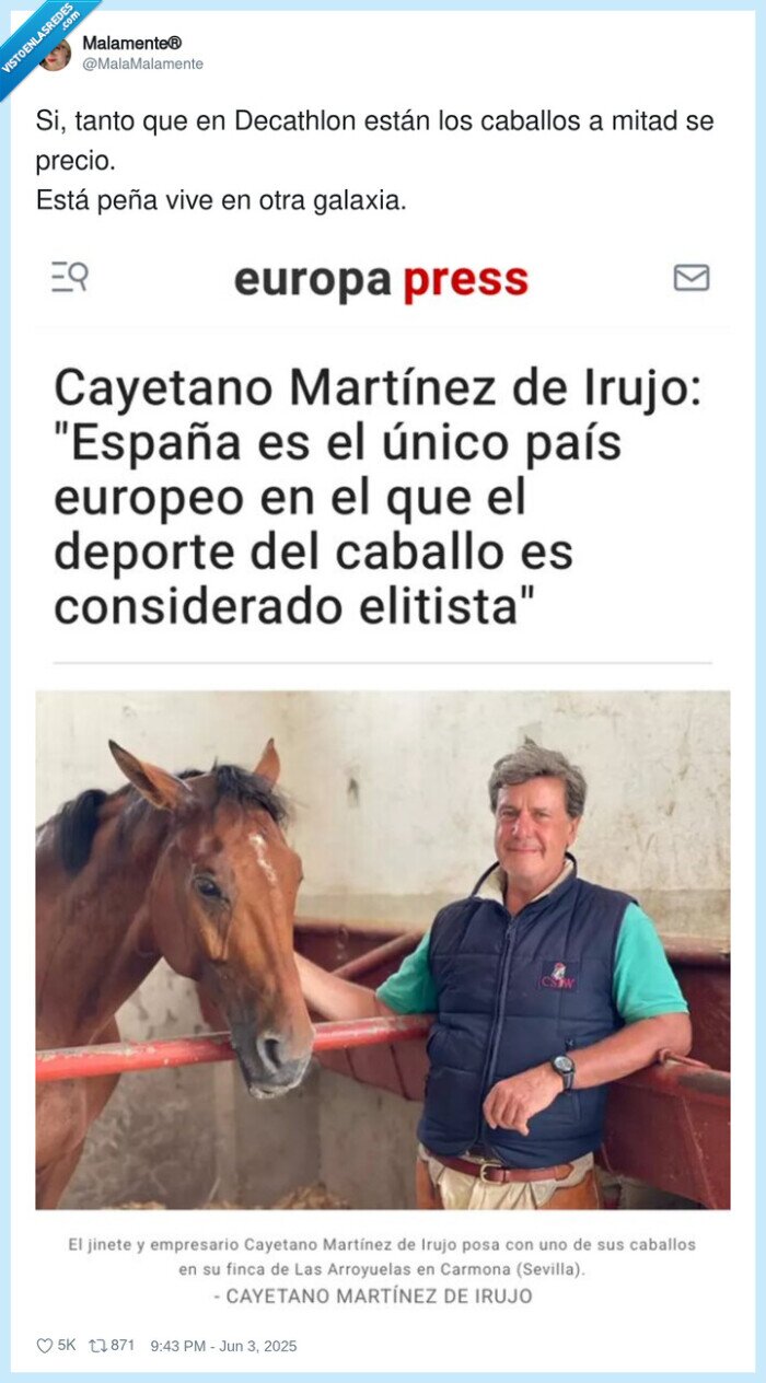 decathlon,caballos,cayetano martinez de irujo,equitacion,elitista