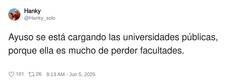 Enlace a Ayuso y las universidades públicas, por @Hanky_solo