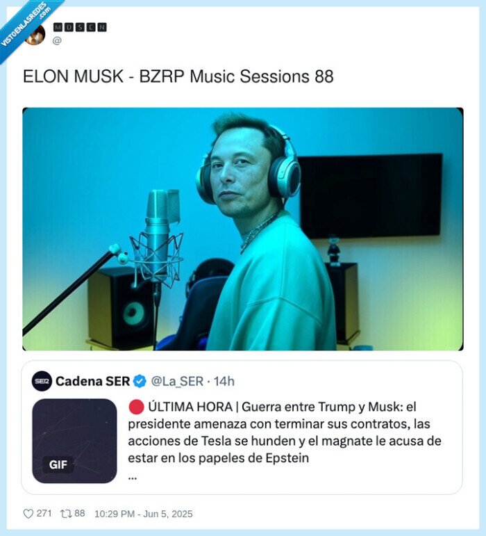 sessions,music,elon musk,bzrp,enfado,trump