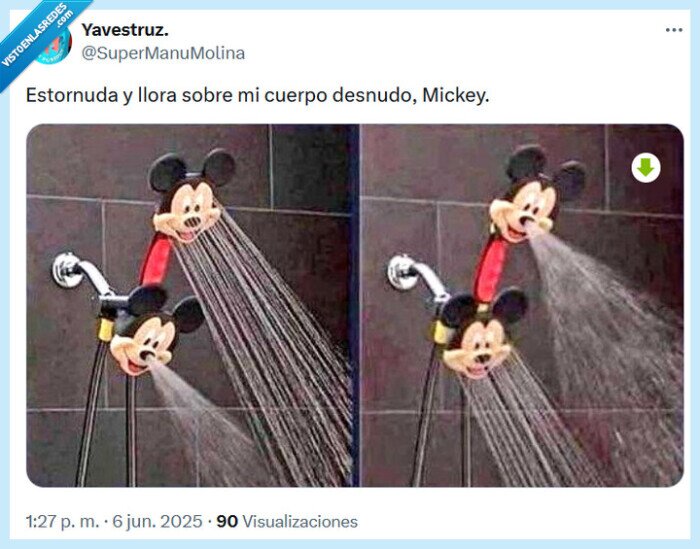 ducha,estornudar,llorar,mickey mouse,desnudo