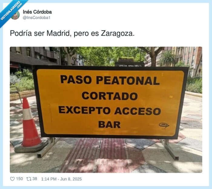 zaragoza,paso peatonal,cortado,acceso,bar,madrid