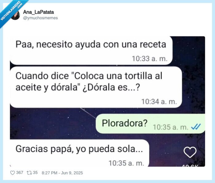 dora,receta,dorar,padre