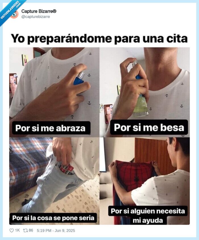 prepararse,cita,spiderman