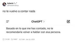 Enlace a Cuanto menos sepa ChatGPT de ti, mejor, por @thebakersboyy
